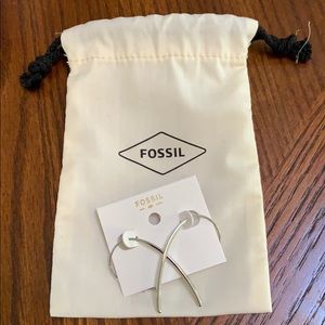 stainless steel fossil earings BRAND NEW!